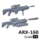 Масштаб 16, модель ружья ARX160, тактический пистолет с пусковым устройством в сборе, Строительные кирпичи, оружие для экшн-фигурки