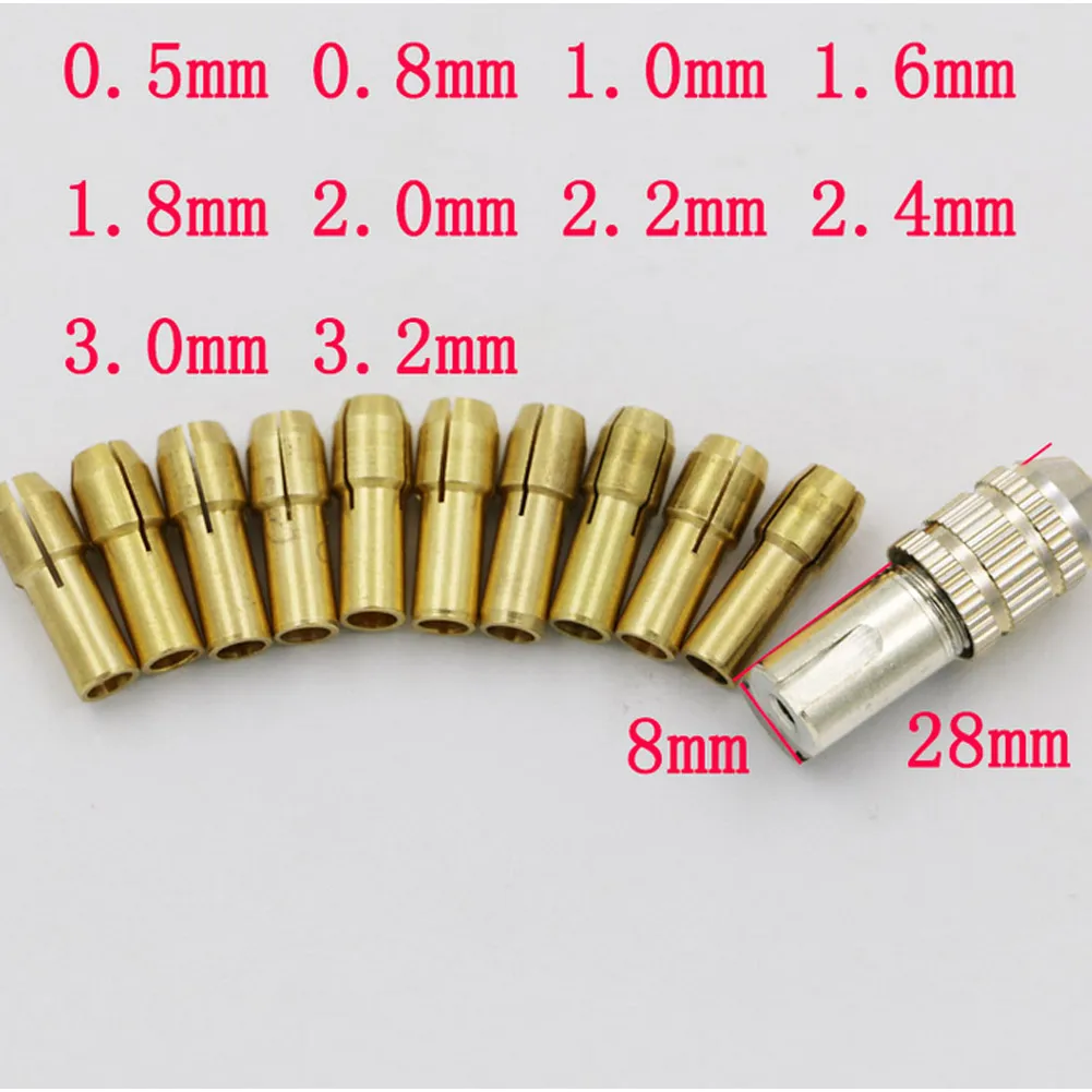 

Quality Mini Drill Collet Set 0.5-3.2mm fit for Micro Twist Electronic Drill Chuck Dropshipping AA