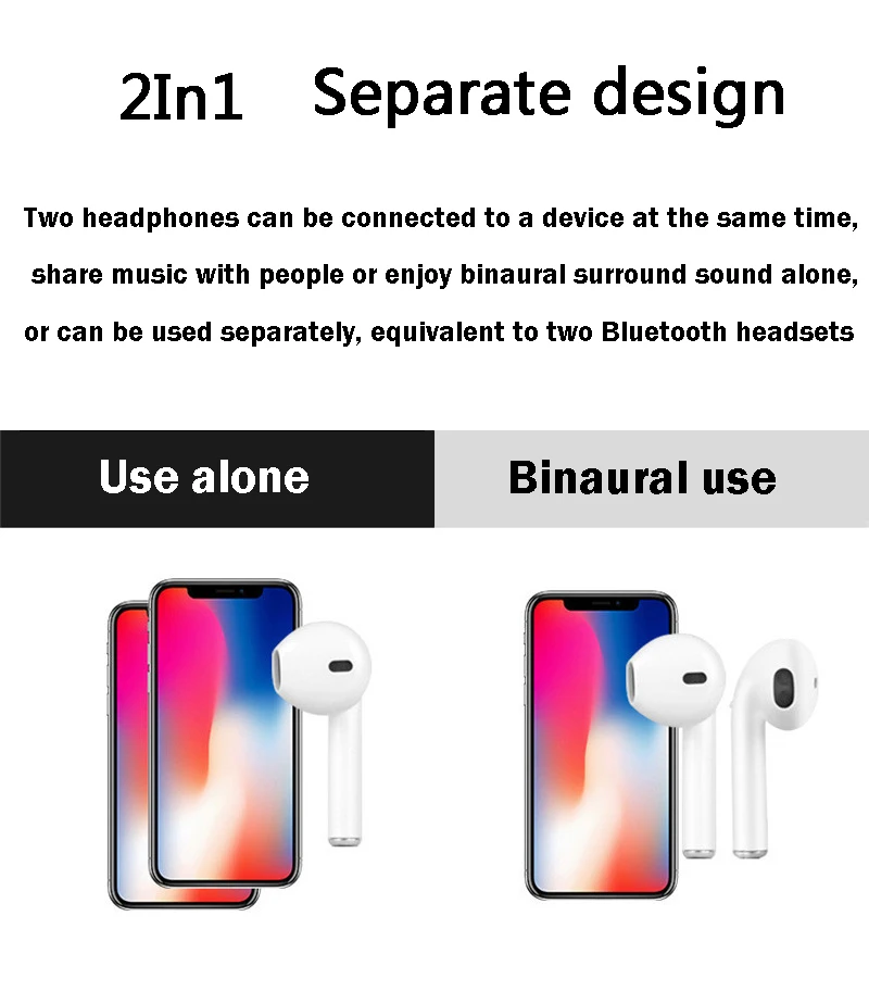 TWS I9S Bluetooth наушники Беспроводная гарнитура стерео наушники спортивные наушники с микрофоном для телефона xiaomi