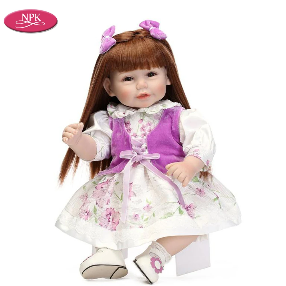 NPK силиконовая кукла для новорожденных игрушки девочек мягкое тело реалистичные