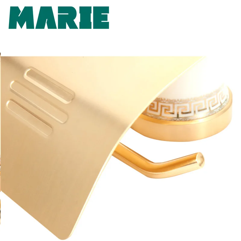 Золотой держатель для туалетной бумаги рулонный салфеток алюминиевые