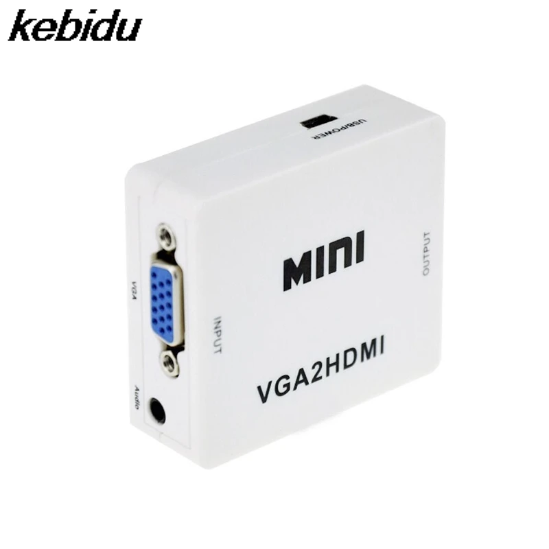 Разъем адаптера 1080P для проектора ПК ноутбука в HDTV с преобразователем 2VGA