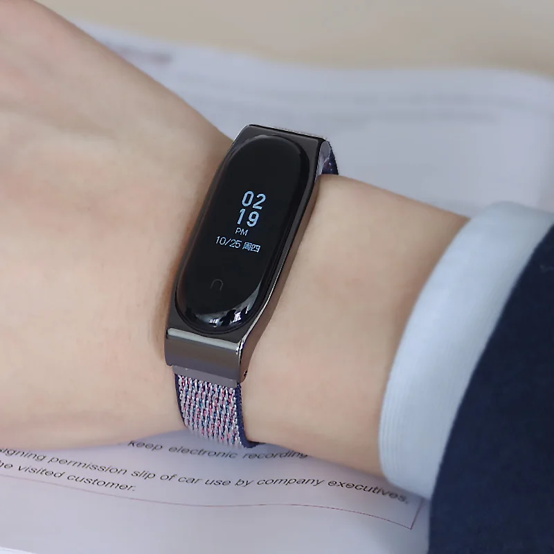 Mi jobs mi Band 4 нейлоновый ремешок для Xiaomi mi band 4 mi band 3 Correa Sport нейлоновый ремешок на запястье для mi Band 3 браслет на запястье