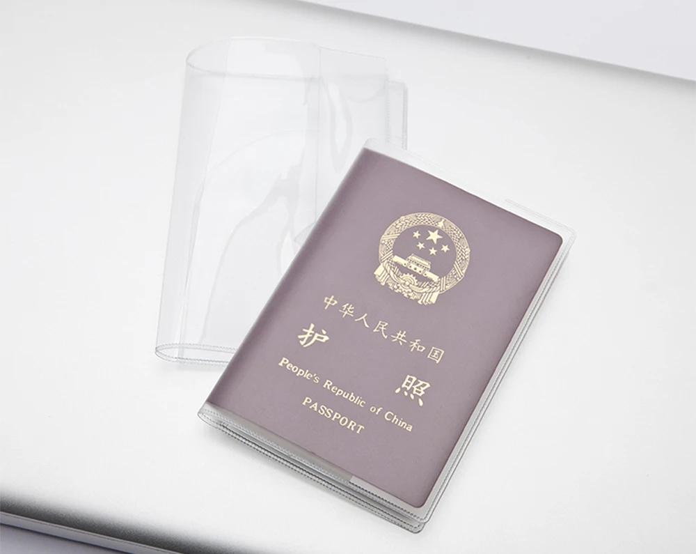 185x131mm Transparent& Frosted PVC Passport Covers Clear Card ID Holder Cases Travel Ticket Holders Waterproof Passport Bags