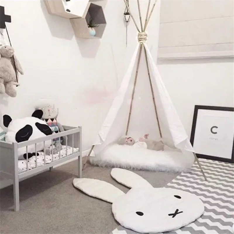 Скандинавский коврик для ребенка в форме листа сердца игровое одеяло из мягкого