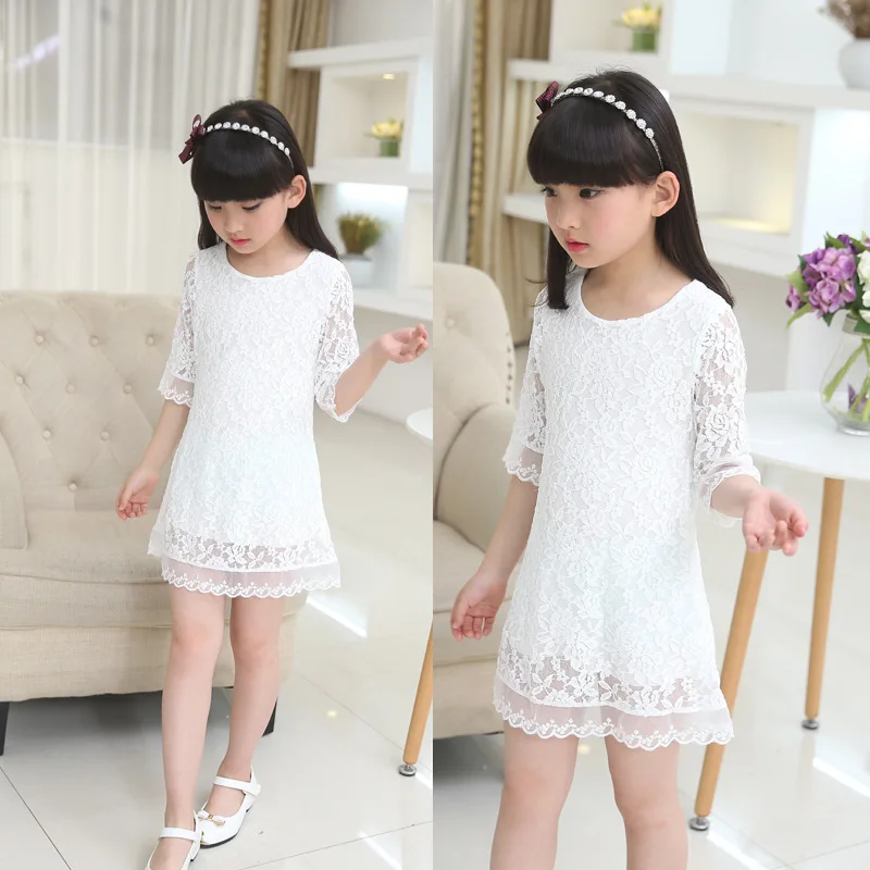 2018 Brand New Princess Girl Dress Summer Birthday Party Dresses For Girls Children's Costume Teenager Lace Prom Designs XYT14 | Детская