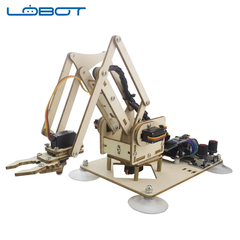 LOBOT 4DOF для робота на базе Arduino лучшее предложение Mearm DIY 4 оси вращающийся комплект