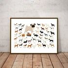 Настенный плакат с иллюстрациями собак, Картина на холсте, идея для подарка, скандинавские плакаты, домашний декор