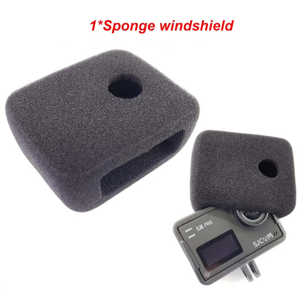 sponge-windshield JINSERTA для SJ8 Pro/Plus/Air UV фильтр губка лобовое стекло крышка объектива камеры водонепроницаемый корпус Чехол капюшон Защитная пленка для экрана - Цвет: sponge-windshield