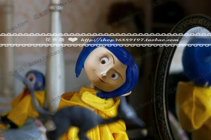 NECA детские игрушки Коралина и секретная дверь куклы, фигурка 7 дюймов плащи версия Caroline Girl Рождественский подарок