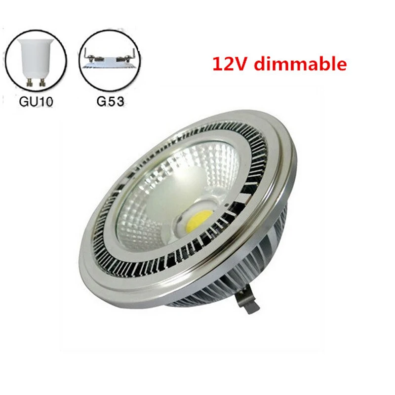 4 шт./лот с регулируемой яркостью 10 Вт G53 GU10 led COB AR111 прожектор AC/DC12V ES111 RA&gt 80