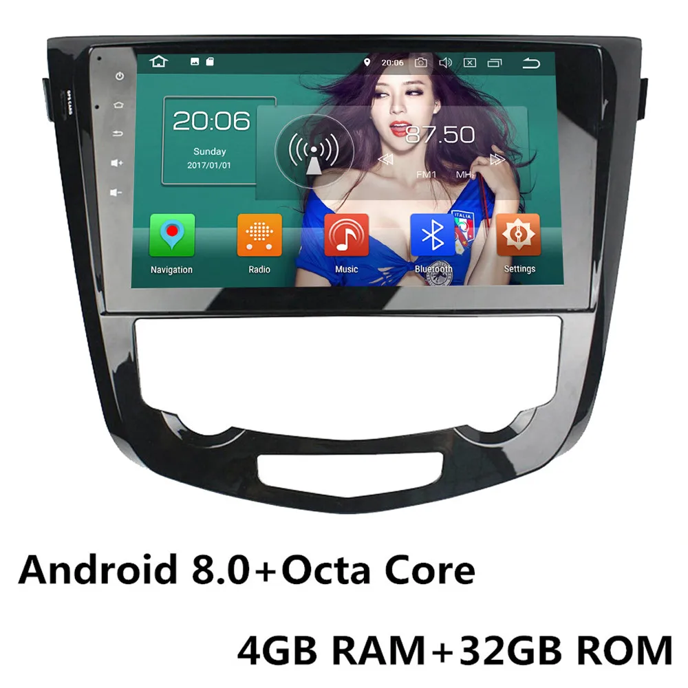 Android 8.0 x 32GB 10," ips Восьмиядерный 4G Android 9,0 4 Гб ОЗУ 64 Гб ПЗУ RDS BT автомобильный dvd-плеер радио gps ГЛОНАСС для Nissan Qashqai X-Trail 2013 - Цвет: Android 8.0 x 32GB