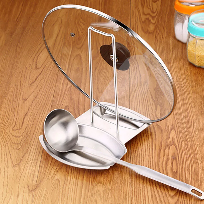 Подставка для крышек из нержавеющей стали подставка ложек держатель отдыха дома