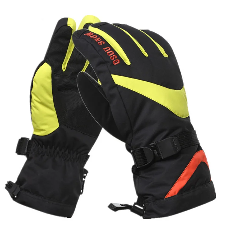 Gsou зимние водонепроницаемые лыжные перчатки сенсорные Мужские Зимние для