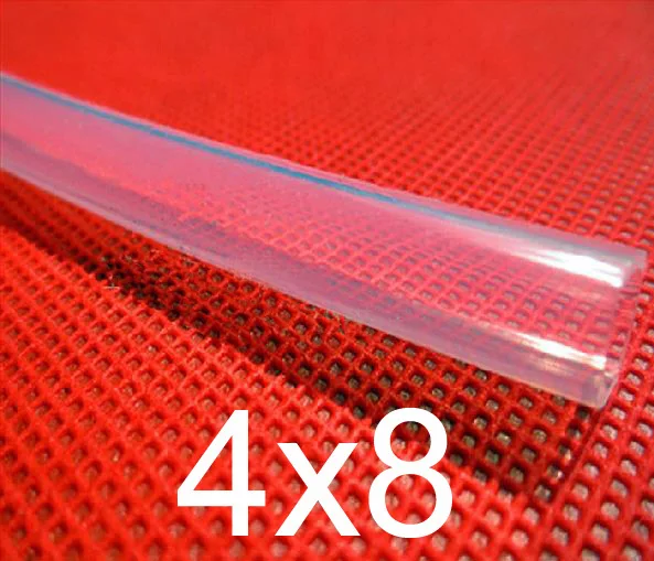 4 мм ID 8 OD 4x8 прозрачный пищевой медицинского назначения FDA гибкая трубка из