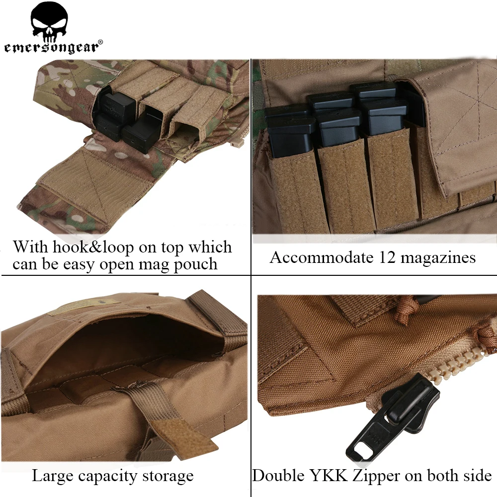 EMERSONGEAR рюкзак на молнии для AVS JPC 2 0 жилет охоты страйкбола пейнтбола черный