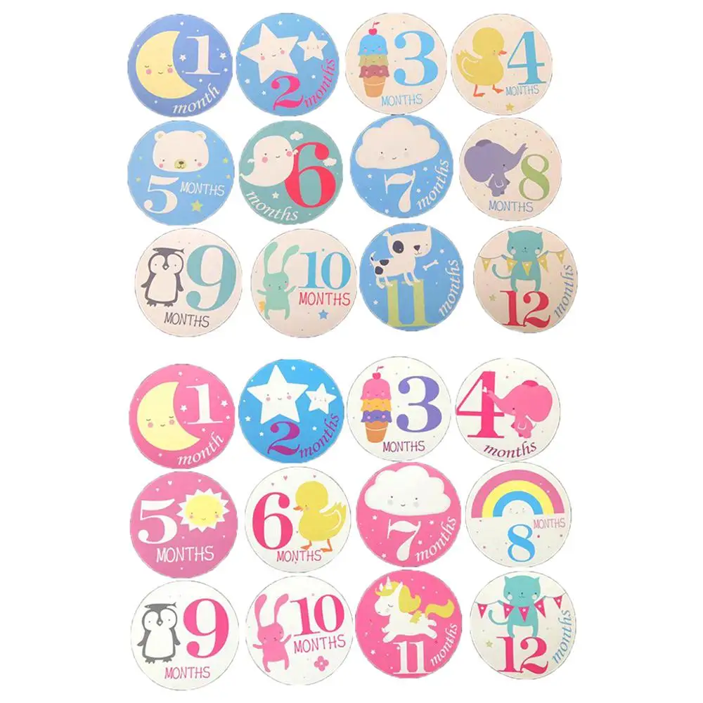 

Наклейки на возраст 1-12 месяцев, 12 шт./компл., фотография беременной женщины