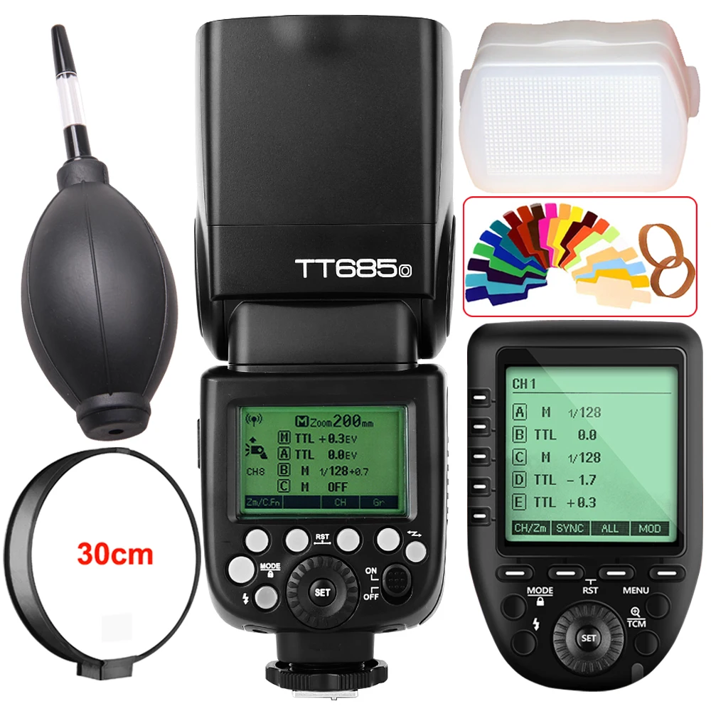 Godox TT685O HSS 1/8000s TTL вспышка для камеры + XPro O триггер Olympus E M10II/E M5II|camera flash|ttl triggerfor olympus |