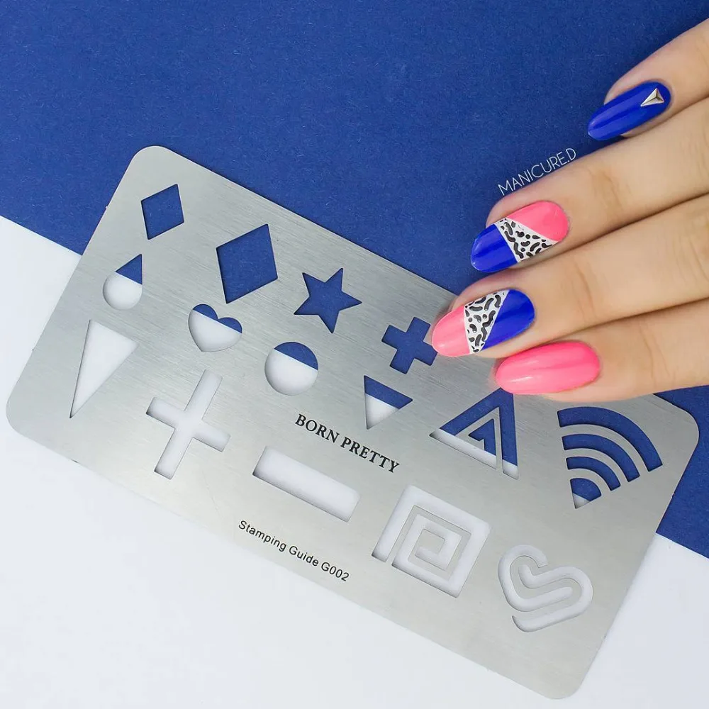 1 шт. трафареты из нержавеющей стали для французского маникюра|stamping template|template
