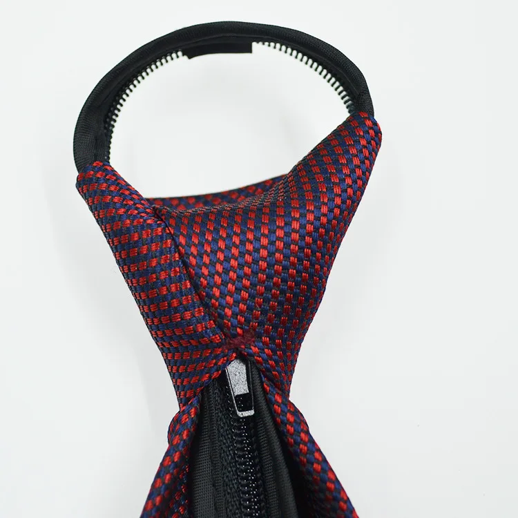 Easy Zipper Tie Mens Fashion Blue Business Neck Ties Striped Dot Pattern 8cm Neckwear Necktie for Men Formal Occasion | Аксессуары для