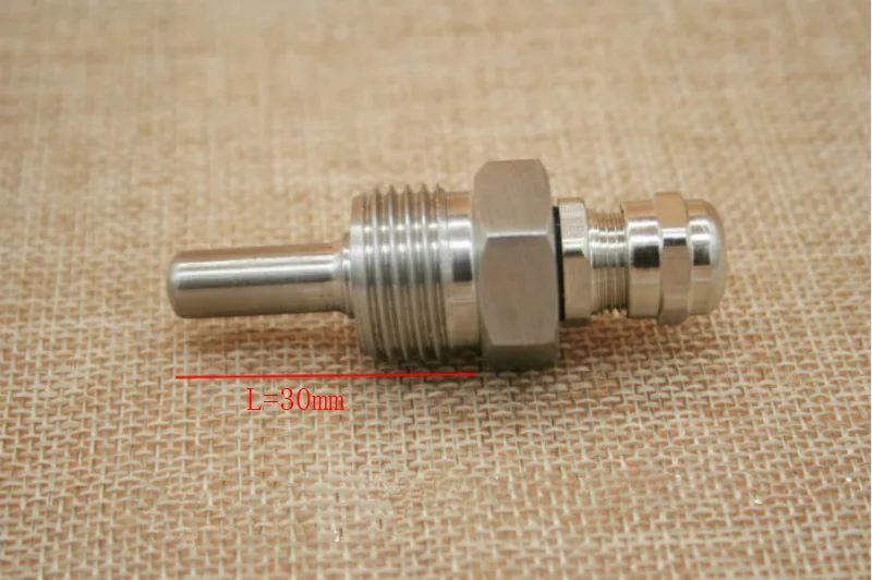 Thermowell длина 30 мм резьба 1/2 дюйма (DN15) Нержавеющая сталь 304|stainless steel 304|304 stainless steelsteel