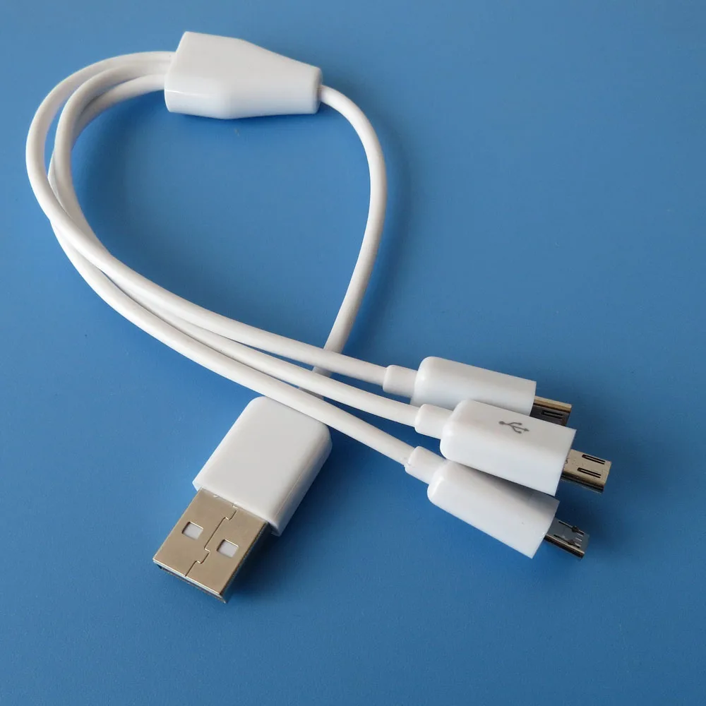 25 см 3 фута в 1 Micro USB кабель питания android устройства одновременно|Кабели питания| |