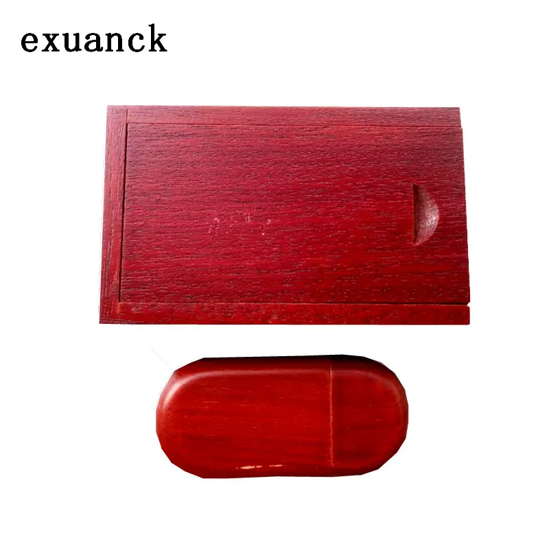 Exuanck красное дерево изготовленным на заказ логосом usb 3 0 4 64 ГБ Деревянный бобы