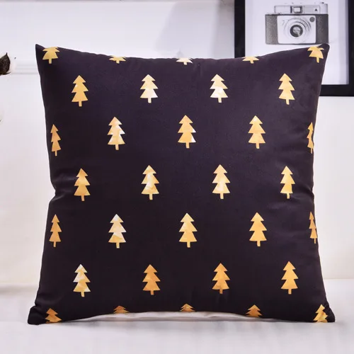 Cushion cover16 Черные, желтые, полосатые подушки, Золотое любовное сердце, с рисунком оленя, наволочка, домашний стул, диван-кровать в машине, декоративные наволочки - Цвет: Cushion cover16