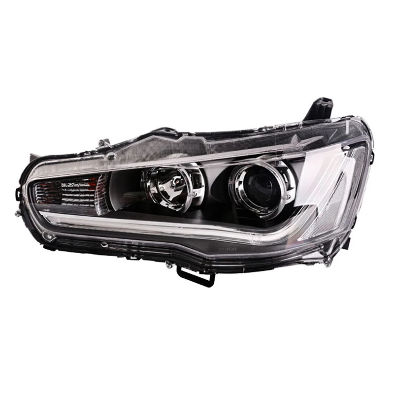 2 шт Ангел глаз фара для Mitsubishi Lancer-EX фары 2010- светодиодный DRL фары Биксеноновые линзы двойной луч