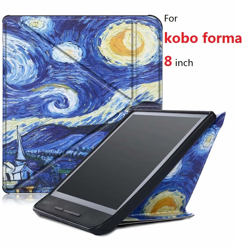 Ультра тонкий PU кожаный чехол для kobo forma 8 дюймов анти осень планшет стенд