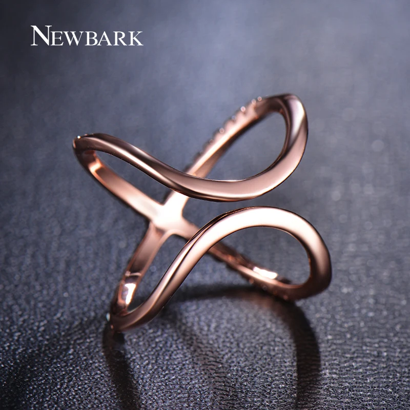 Newbark Лидер продаж! Письмо X Форма кольцо для Для женщин Регулируемый микро