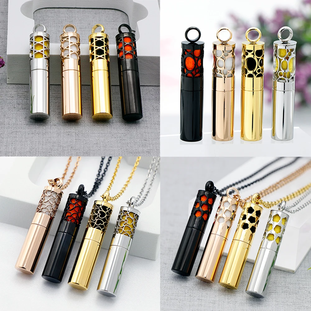 Цепь диффузор ожерелье женщин из нержавеющей стали эфирное масло медальон Пара