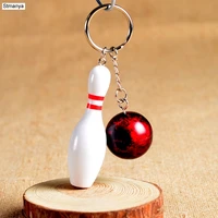 new design bowling metal keychain car key chain key ring sports hot sale keyring pendant for man women gift wholesale 1 17164