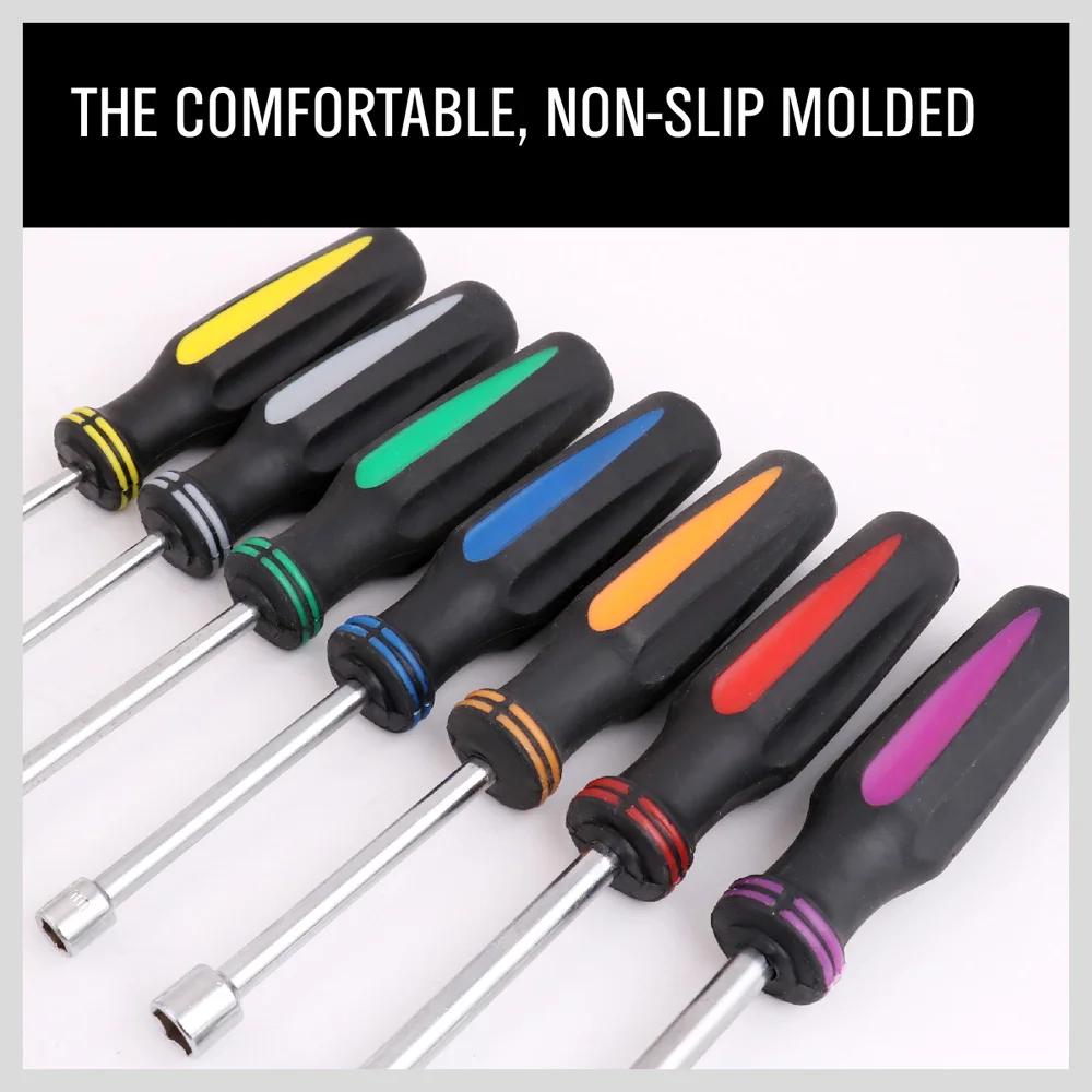 2020SEDY 7 шт дюймов Полый Вал Гайка Набор отверток с шестигранной головкой гайка