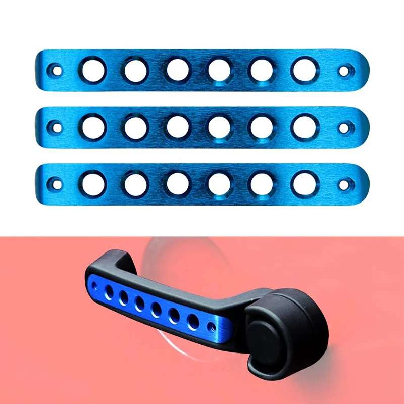 2 Door Blue Черные дверные ручки вставки передняя задняя алюминиевая ручка Накладка 2007- для Jeep Wrangler JK& Unlimited аксессуары - Цвет: 2 Door Blue
