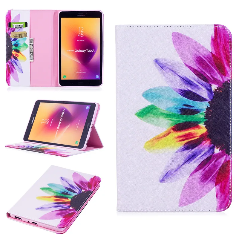 Новый Окрашенные Планшеты чехол для samsung Galaxy Tab 8 0 T380 T385 SM-T385 2017 дюймов Tablet Дело