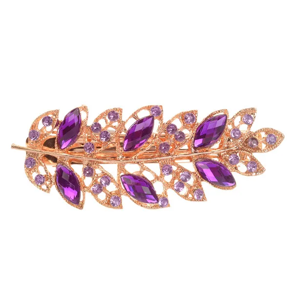 Purple 1 шт., красивая женская модная заколка для волос, заколка со стразами, заколка для волос, аксессуары для волос - Цвет: Purple
