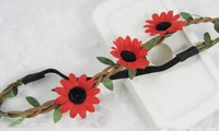 1pcslot bohemian style bridal jewelry sunflower head wreath floral flower hair garland crown head band