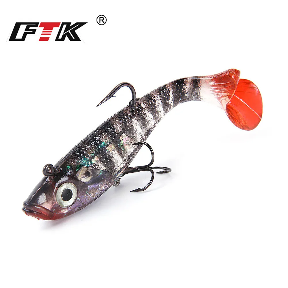 FTKFishing Мягкая приманка 1 шт. 80/100/120 мм 10 другим цвет приманки джиг для рыбалки с