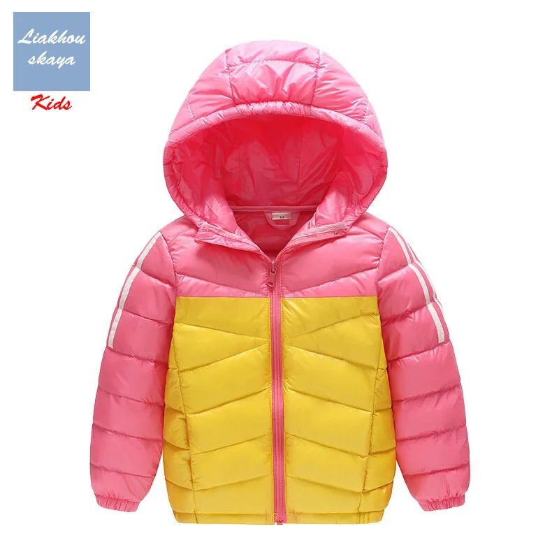 Yellow Coat Liakhouskaya/ детская зимняя куртка для девочек и мальчиков; детская одежда на утином пуху; куртка; плотная одежда для детей; парка; верхняя одежда - Цвет: Yellow Coat