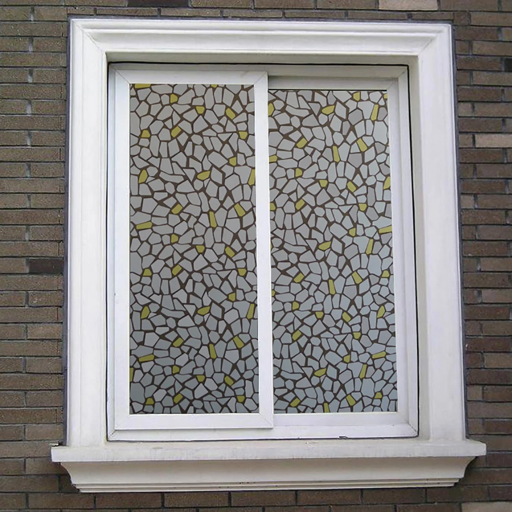 Пленка для окон из матового непрозрачного стекла PVC с самоклеющейся статической прилипаемостью, наклейка для конфиденциальности дома спальни ванной комнаты декор декаль обложка 30 * 100 см