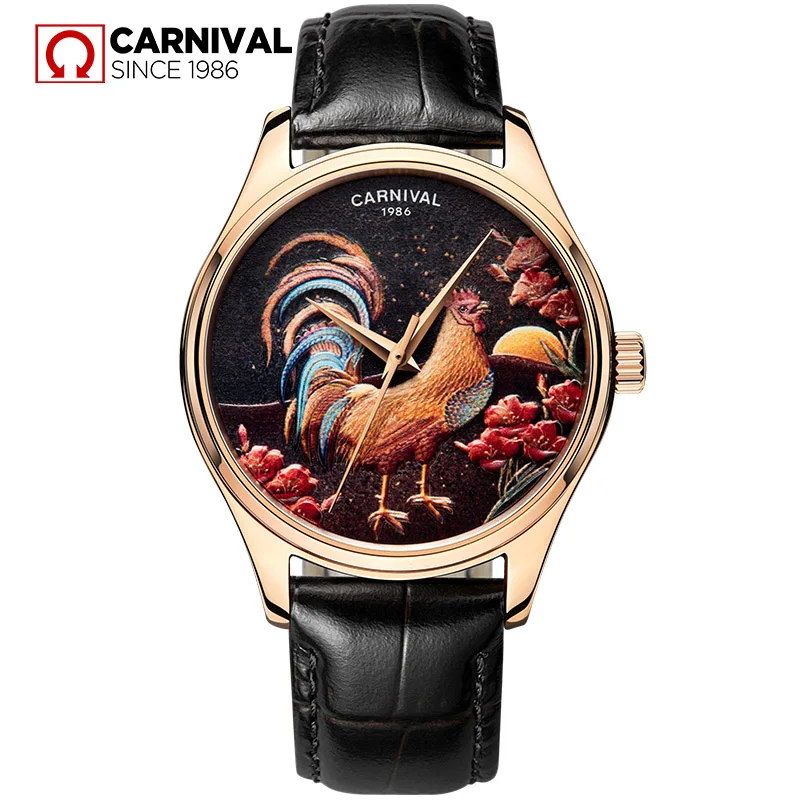 Часы Carnival Top брендовые автоматические мужские часы уникальный дизайн