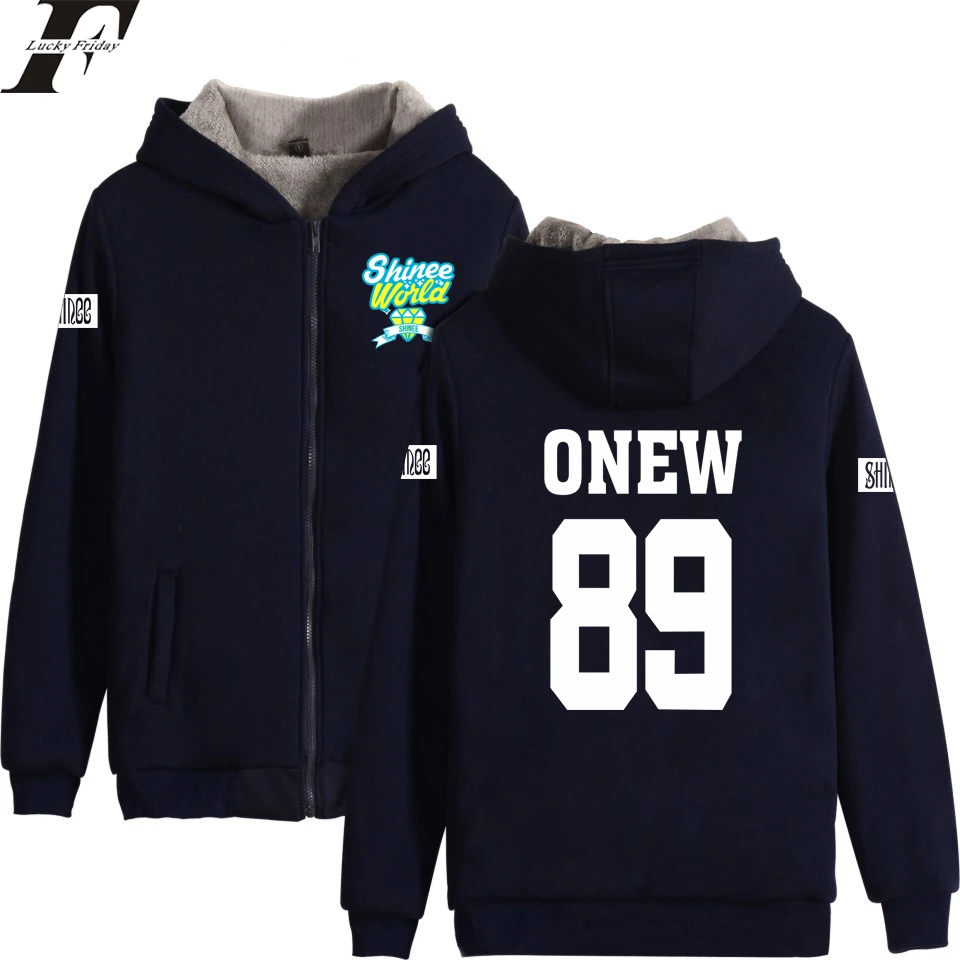 Женские толстовки SHINEE ONEW Jonghyun Kpop толстовка на молнии с капюшоном и длинным