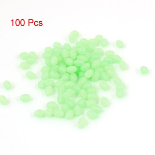 SEWS 100 шт Рыбацкая рыболовная приманка светится в темноте зеленые яйцевидные