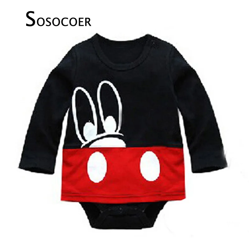 SOSOCOER/комбинезон для мальчиков и девочек с длинными рукавами рисунком мышки