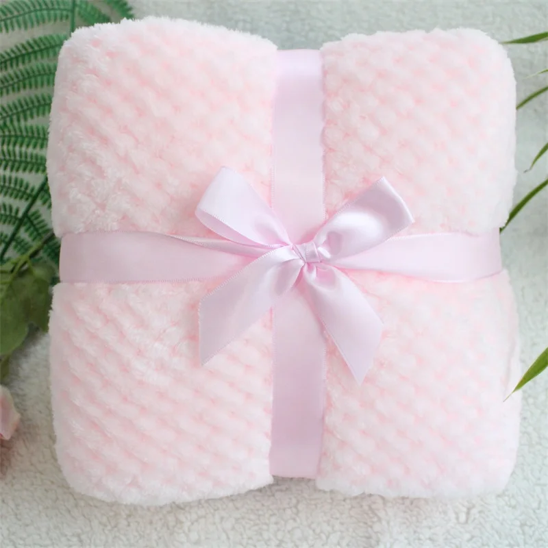 pink 70X100cm Flanel, супер мягкая детская кровать, уютное детское одеяло, весеннее постельное белье для малышей, одеяло из флиса, пушистое одеяло для домашних животных, чехол для детской коляски - Цвет: pink 70X100cm