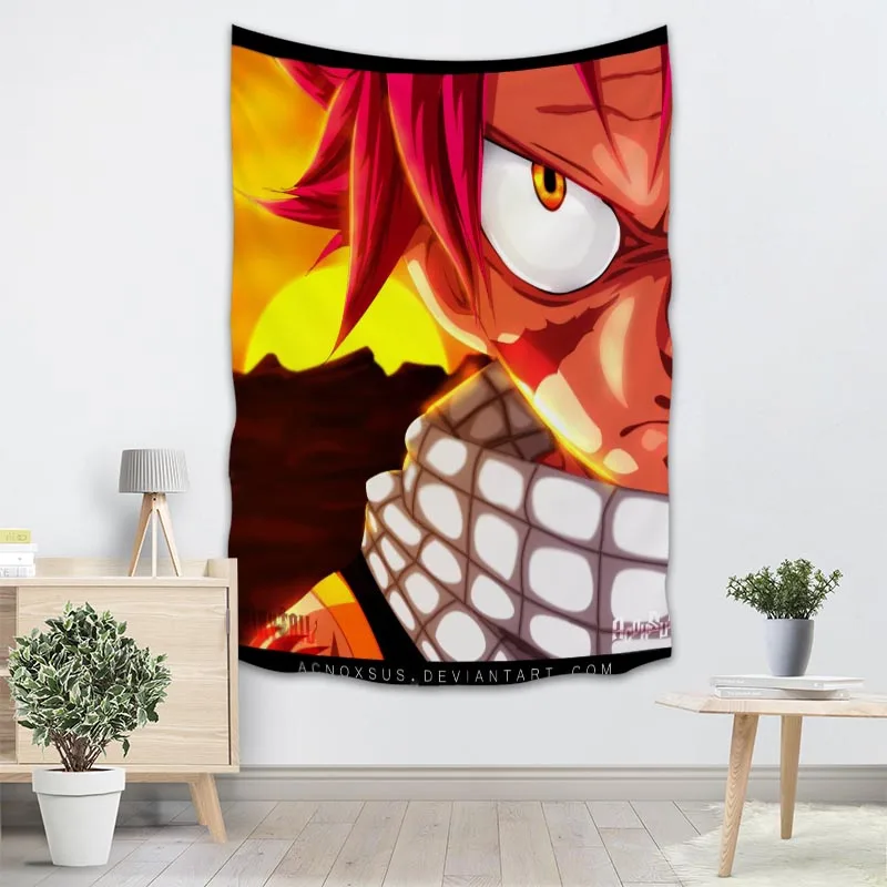 Custom anime Fairy Tail wall hanging tapestry Decor More Size Tapestry Wall Hanging Blanket Home | Дом и сад
