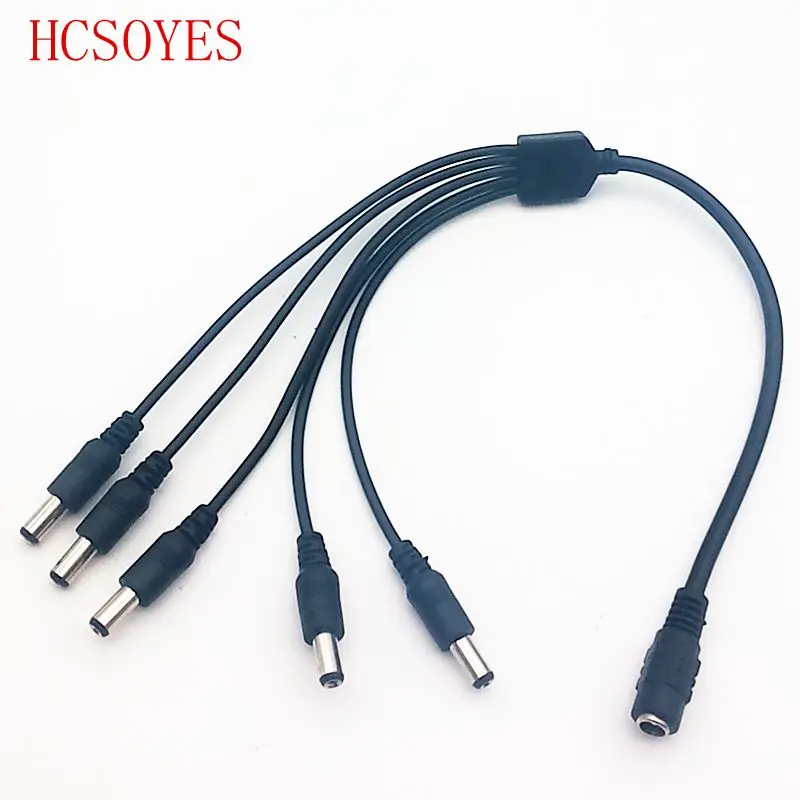 DC Power 1 гнездовой к 2 3 4 5 6 8 Штекерный адаптер Сплиттер соединительный кабель мм * 12