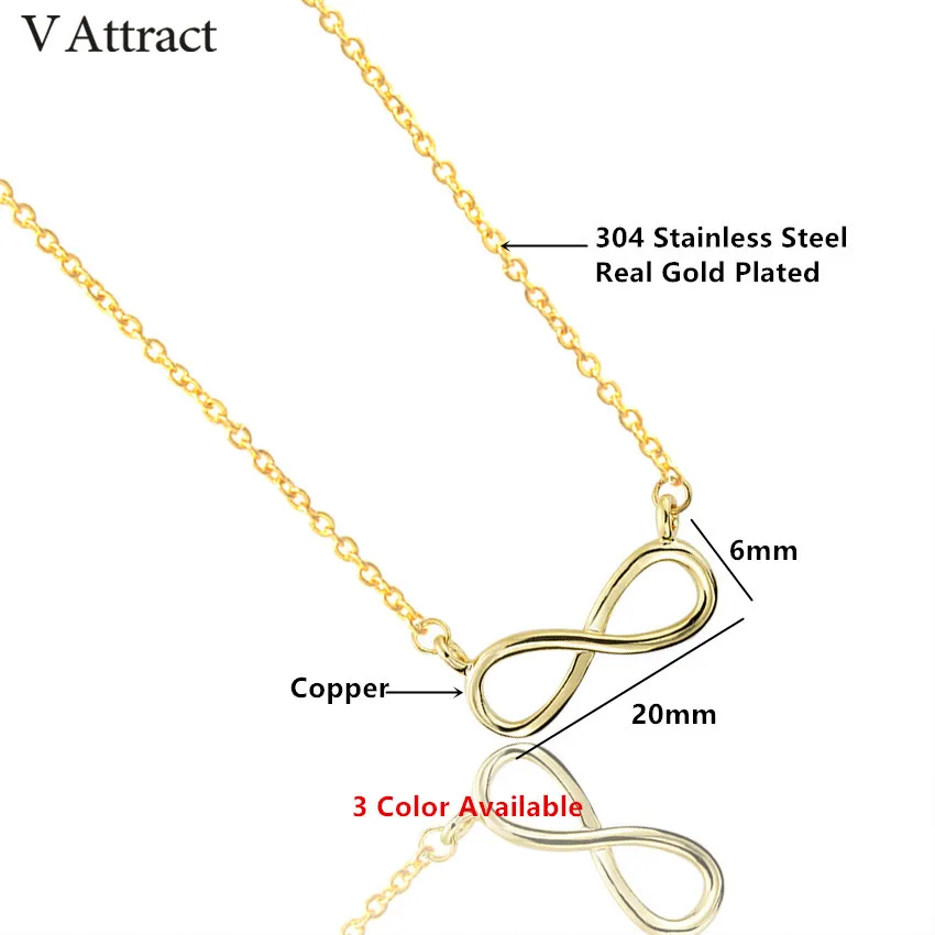 V Attract Commitment Jewelry infinity Choker Necklace Wedding Bridesmaid Gift Fashion Simple Statement Kolye|statement necklace|necklace