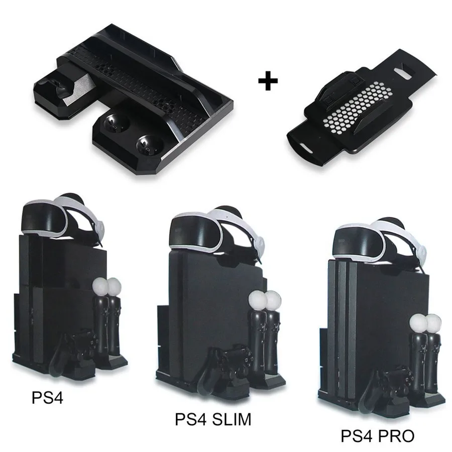 Многофункциональная Вертикальная консоль охлаждающая подставка PS4 Pro/PS4 Slim/PS4 PS Move PS4 контроллер зарядная станция VR Держатель Витрины